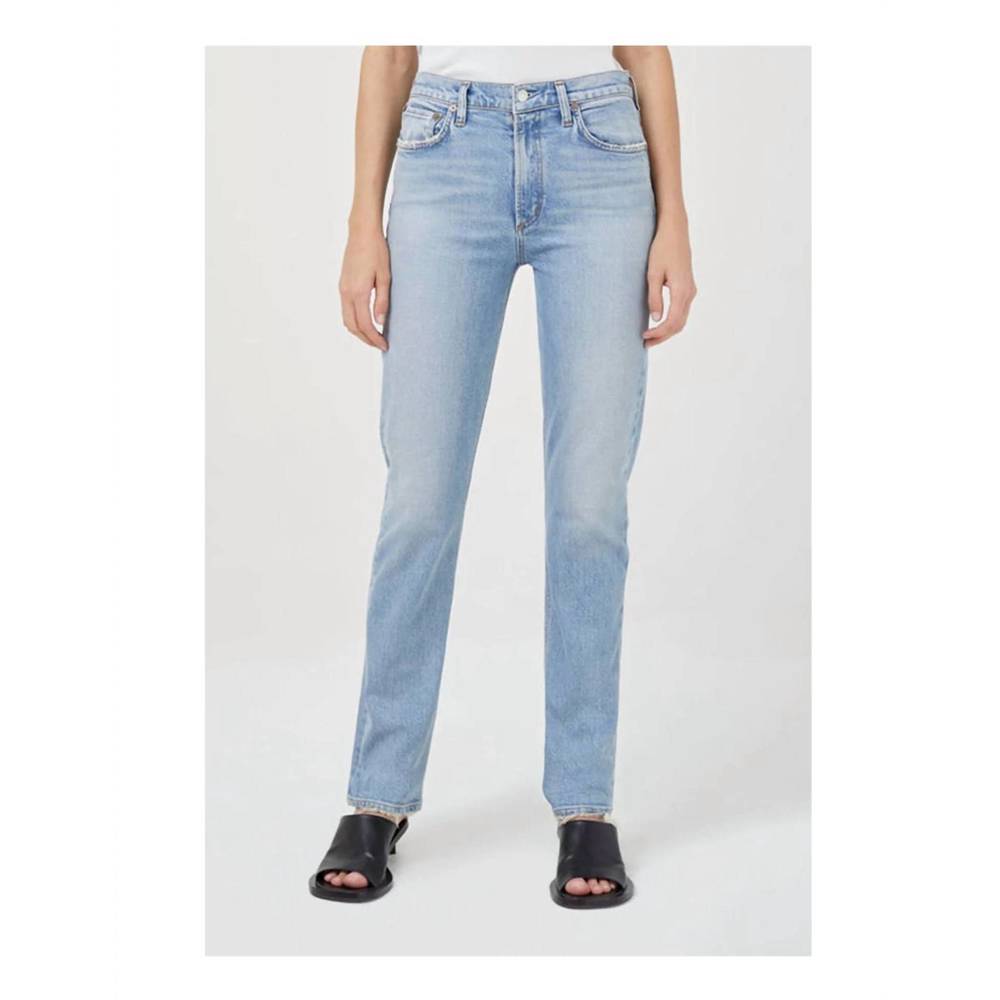 NEW AGOLDE lyle low rise slim in rift